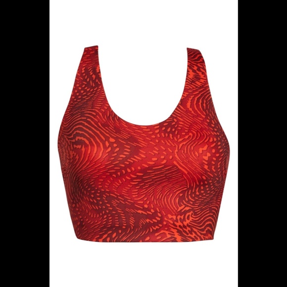 NWT Zella [ Medium ] Studio Lite Longline Sports Bra in Red‎ Samba Gracie - Picture 3 of 12